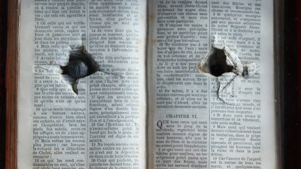 bullet in a bible
